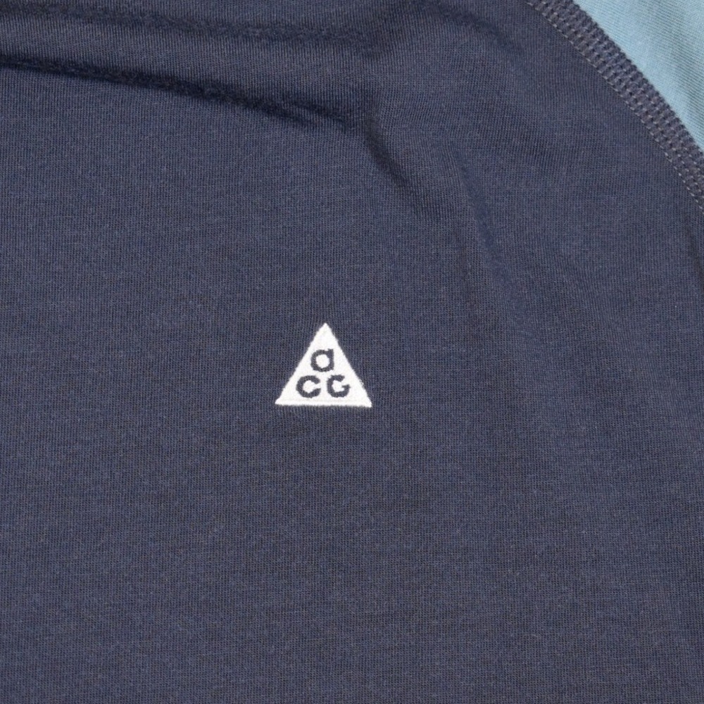 Nike ACG Goat Rocks Color Block Dri-FIT ADV Baseball Tee X-Large Blue Two Tone - Picture 4 of 8